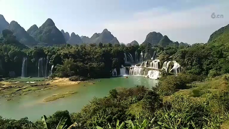小江直播广西德天瀑布外景