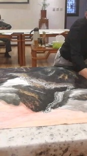 墨空创作中的举製画《雄峙中华》