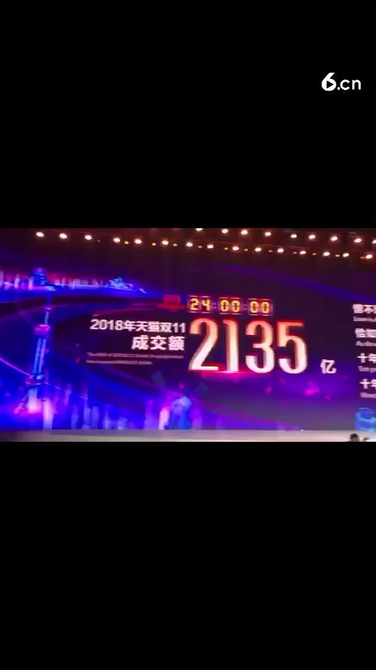 2018年天猫双十一成交额21