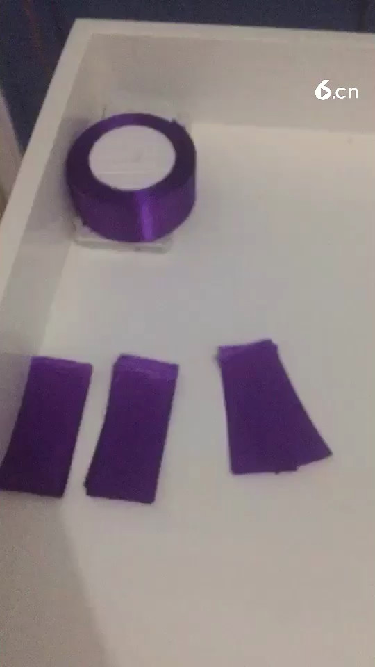 手工丝带玫瑰，魅惑紫色，